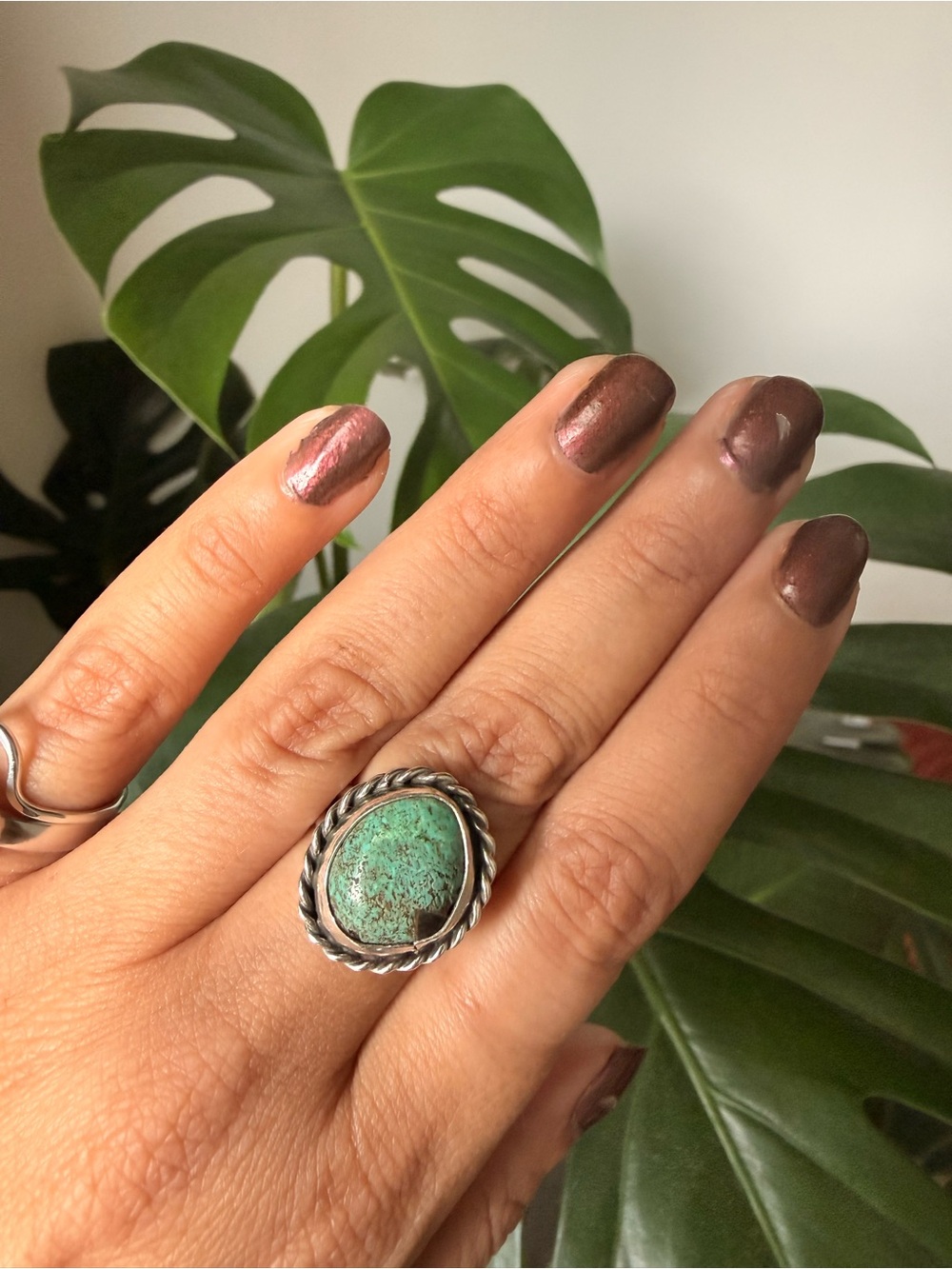 Sterling Silver vintage Turquoise Ring — size 5.5